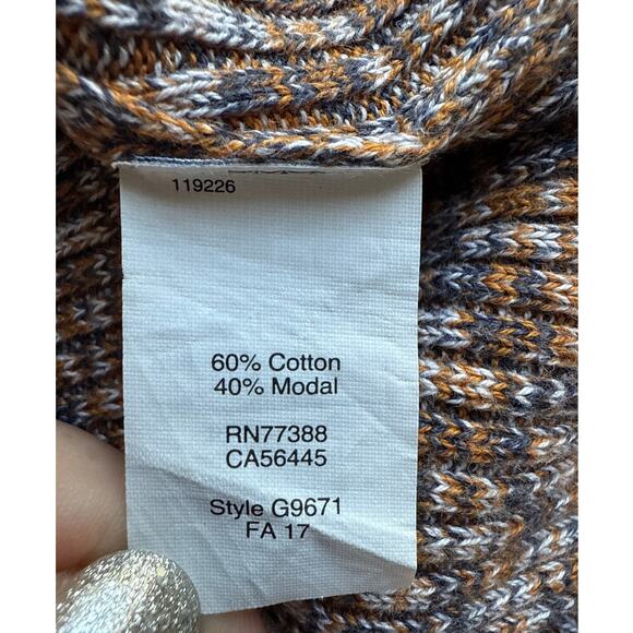 Madewell Ribbed Knit Fitted Dress in Marbled Brown Size Medium - Picture 7 of 7